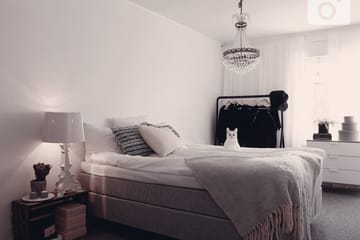Charleston Kontinentalsäng 180x200 Fast Polyeterskum - Ljusgrå - Möbler - Sovrum - Sängar - Kontinentalsängar