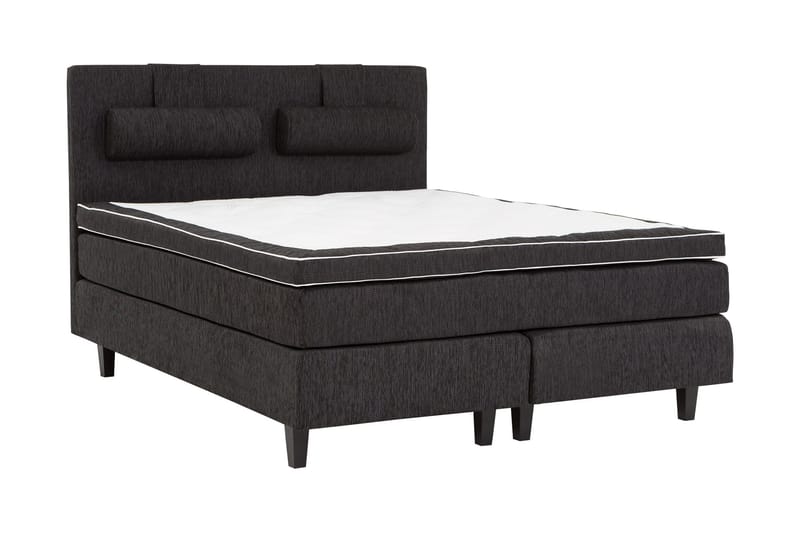 Charleston Kontinentalsäng 180x200 Fast Polyeterskum - Svart - Möbler - Sovrum - Sängar - Kontinentalsängar