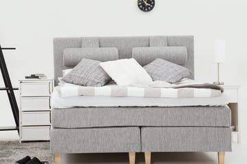 Charleston Kontinentalsäng 180x200 Fast Polyeterskum - Ljusgrå - Möbler - Sovrum - Sängar - Kontinentalsängar