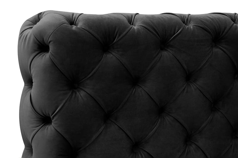 Chesterfield Komplett Sängpaket Sängram med Madrass 120x200 cm - Svart - Möbler - Sovrum - Sängar - Komplett Sängpaket