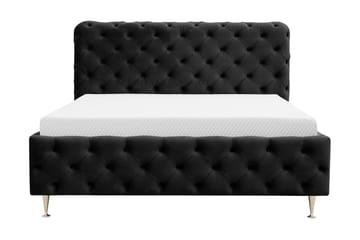 Chesterfield Komplett Sängpaket Sängram med Madrass 140x200 cm