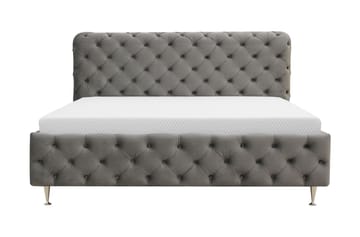 Chesterfield Komplett Sängpaket Sängram med Madrass 180x200 cm