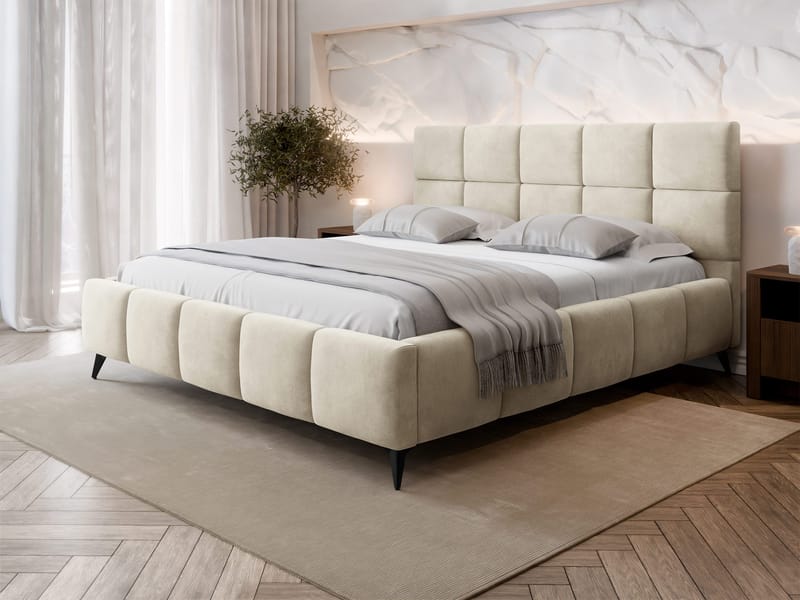 Cinerea Sängram med förvaring 180x200 cm - beige - Möbler - Sovrum - Sängar - Sängar med förvaring