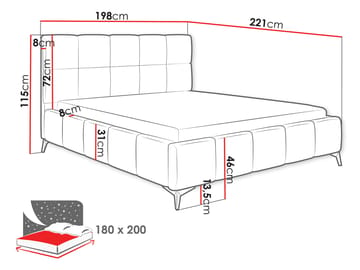 Cinerea Sängram med förvaring 180x200 cm - brun - Möbler - Sovrum - Sängram & sängstomme