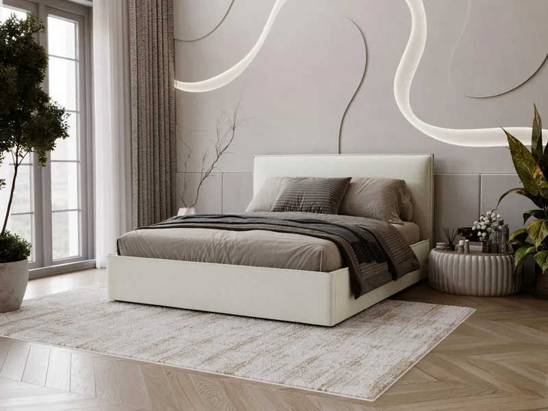 Cirencester Sängram 160x200 cm med Lyftförvaring - beige - Möbler - Sovrum - Sängar - Sängar med förvaring