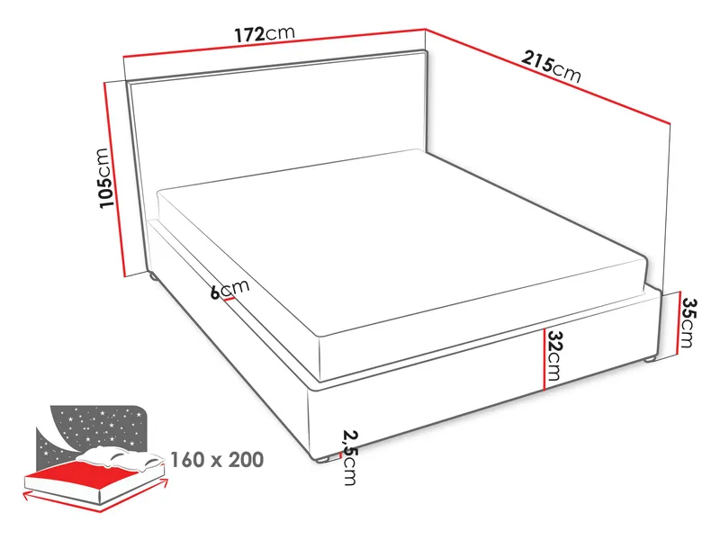 Cirencester Sängram 160x200 cm med Lyftförvaring - senapsgul - Möbler - Sovrum - Sängar - Sängar med förvaring