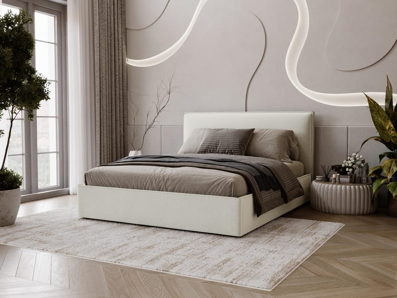 Cirencester Sängram 180x200 cm med Lyftförvaring - beige - Möbler - Sovrum - Sängar - Sängar med förvaring