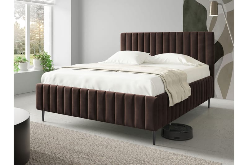 Desio Förvaringssäng 140x200 cm - Beige - Möbler - Sovrum - Sängar - Sängar med förvaring