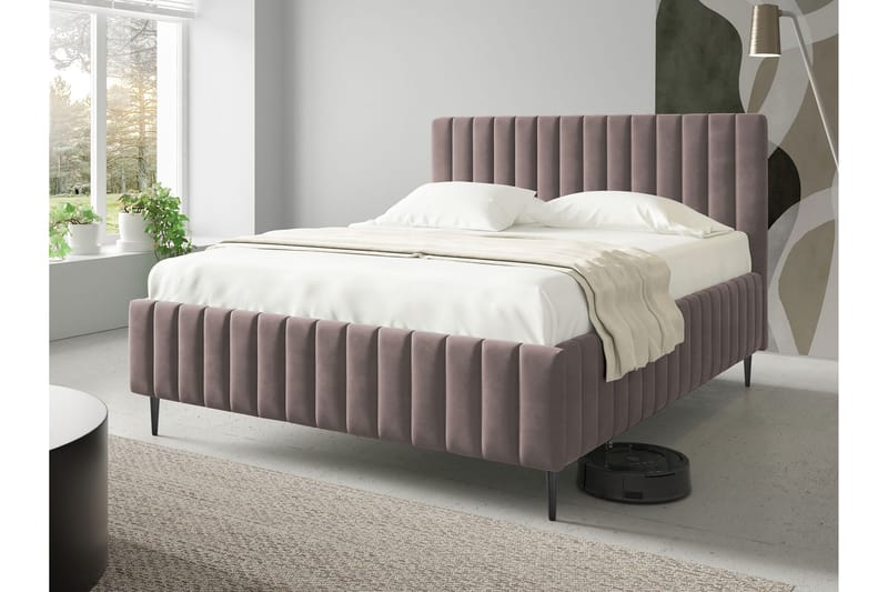 Desio Förvaringssäng 140x200 cm - Rosa - Möbler - Sovrum - Sängar - Dubbelsängar