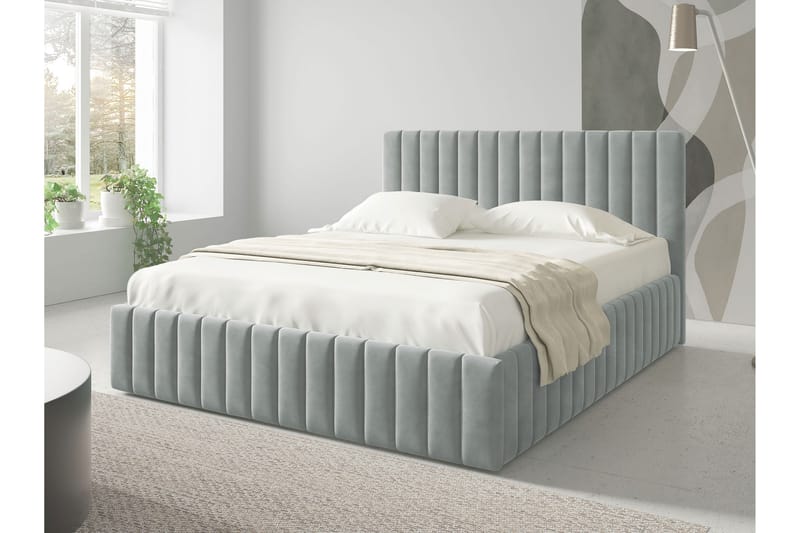 Desio Förvaringssäng 160x200 cm - Grå - Möbler - Sovrum - Sängar - Sängar med förvaring