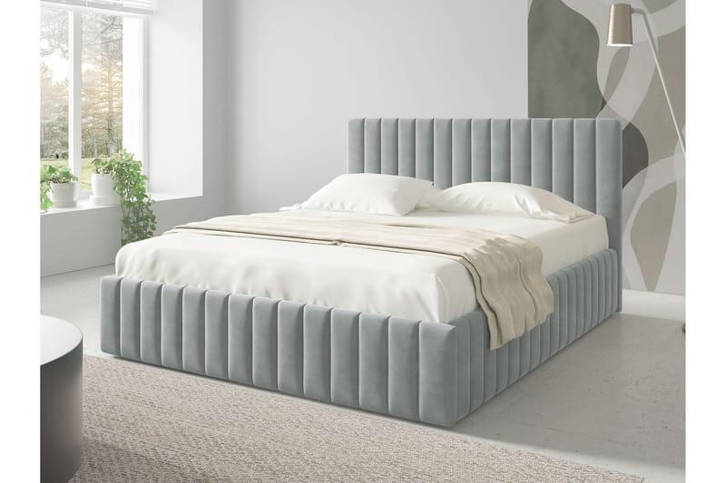 Desio Förvaringssäng 160x200 cm, Grå