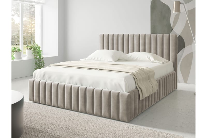 Desio Förvaringssäng 180x200 cm - Beige - Möbler - Sovrum - Sängar - Sängar med förvaring