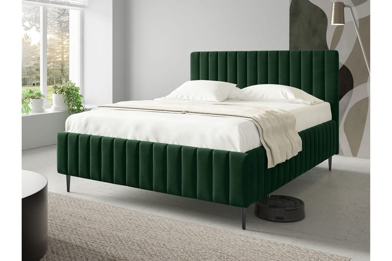 Desio Förvaringssäng 180x200 cm - Grön - Möbler - Sovrum - Sängar - Sängar med förvaring