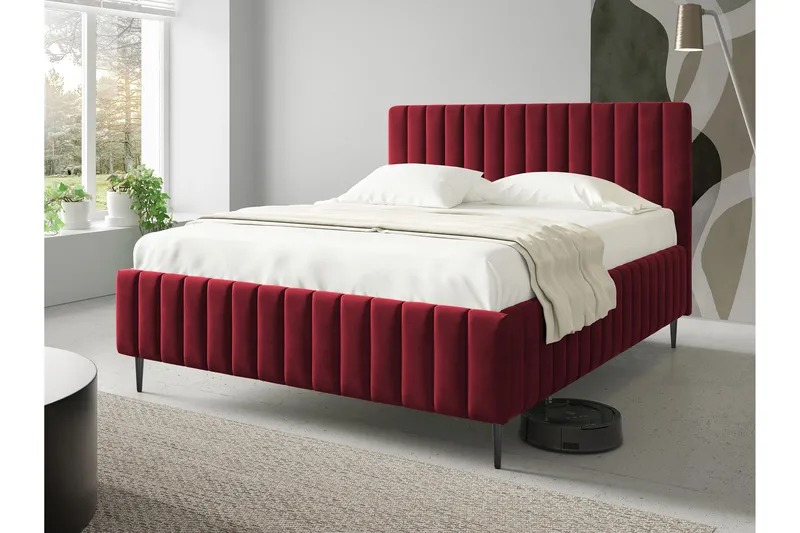 Desio Förvaringssäng 180x200 cm, Röd
