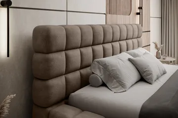 Dizzle Sängram 180x200 cm - Mörkbeige - Möbler - Sovrum - Sängar - Sängar med förvaring
