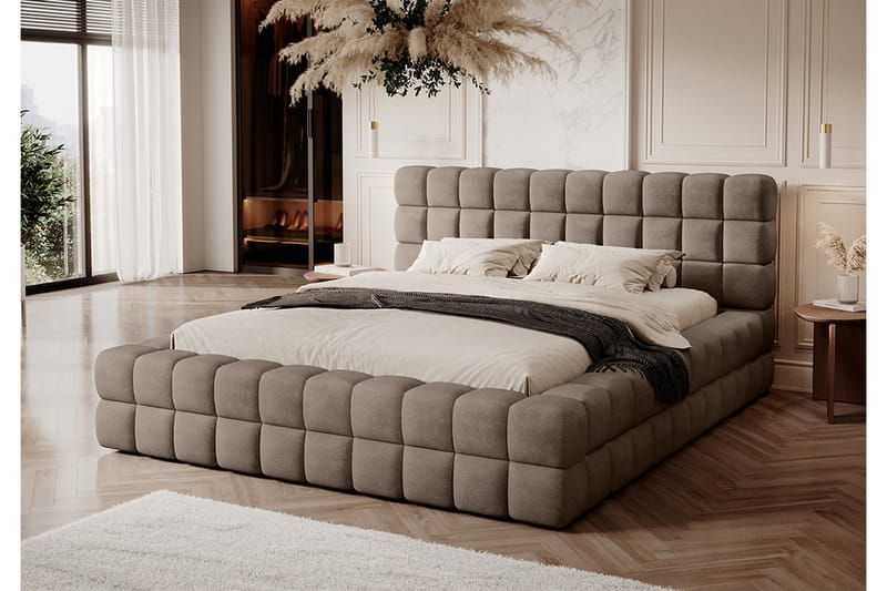 Dizzle Sängram 180x200 cm - Mörkbeige - Möbler - Sovrum - Sängar - Sängar med förvaring