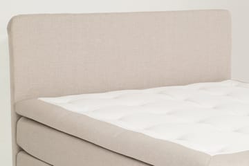 Dolly Komplett Sängpaket – Kontinentalsäng 160x200 cm i Tyg med Sänggavel + Bäddmadrass med Fasthetsgrad Medium - Beige - Möbler - Sovrum - Sängar - Kontinentalsängar