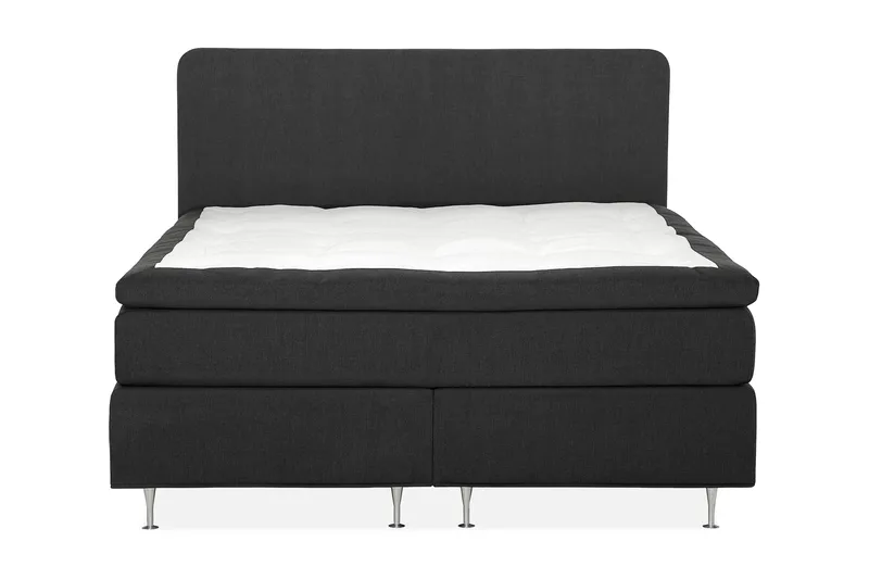 Dolly Kontinentalsäng 180x200cm Memoryfoam, Mörkgrå Svarta Ben