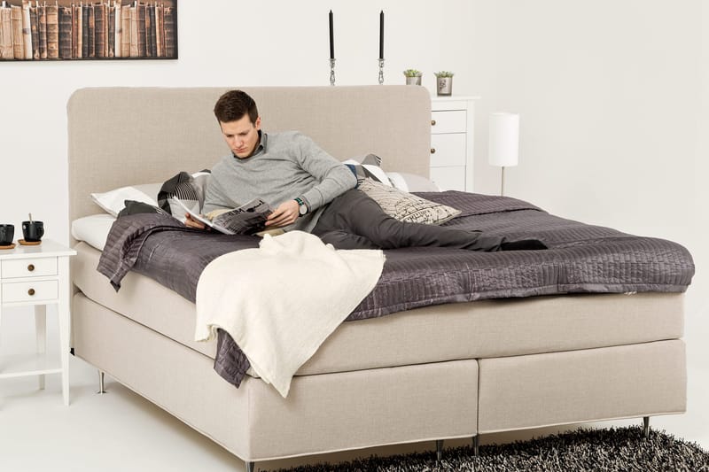 Dolly Kontinentalsäng 210x210 cm - Beige - Möbler - Sovrum - Sängar - Kontinentalsängar
