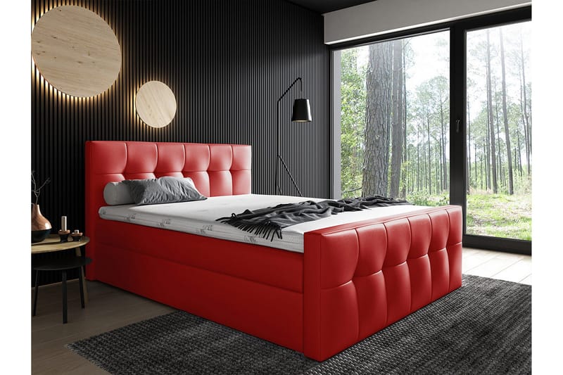 Doncaster Sängpaket Kontinentalsäng 200x200 cm - Röd - Möbler - Sovrum - Sängar - Komplett Sängpaket