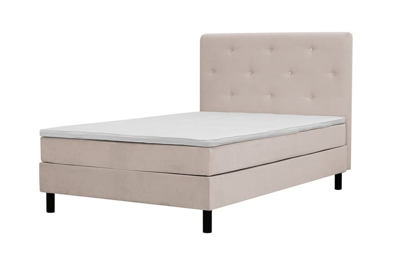 Dream Komplett Sängpaket 120x200 cm Assymetriska knappar - Beige - Möbler - Sovrum - Sängar - Kontinentalsängar