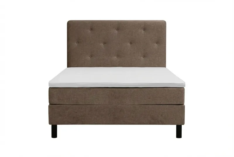 Dream Komplett Sängpaket 120x200 cm Assymetriska knappar - Brun - Möbler - Sovrum - Sängar - Kontinentalsängar