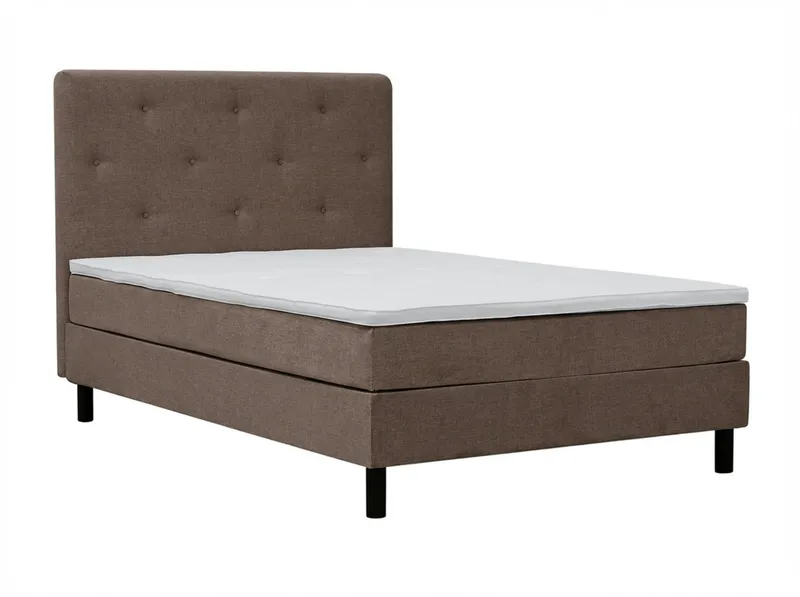 Dream Komplett Sängpaket 120x200 cm Assymetriska knappar - Brun - Möbler - Sovrum - Sängar - Kontinentalsängar