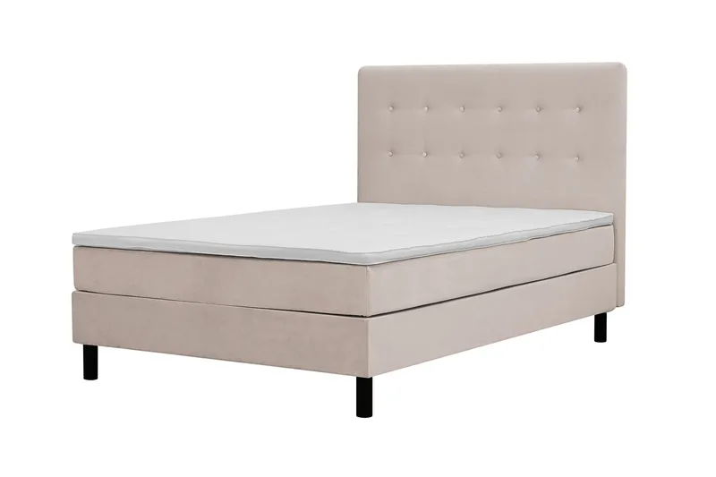 Dream Komplett Sängpaket 140x200 cm Knappar - Beige - Möbler - Sovrum - Sängar - Kontinentalsängar