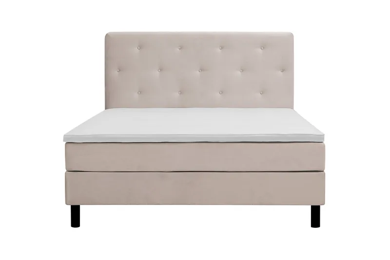 Dream Komplett Sängpaket 150x200 cm Assymetriska knappar, Beige