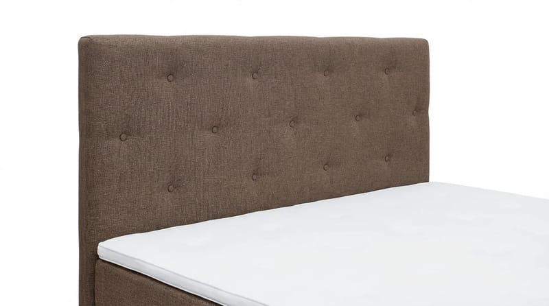 Dream Komplett Sängpaket 150x200 cm Assymetriska knappar - Brun - Möbler - Sovrum - Sängar - Kontinentalsängar