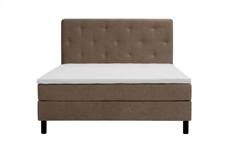 Dream Komplett Sängpaket 150x200 cm Assymetriska knappar - Brun - Möbler - Sovrum - Sängar - Kontinentalsängar