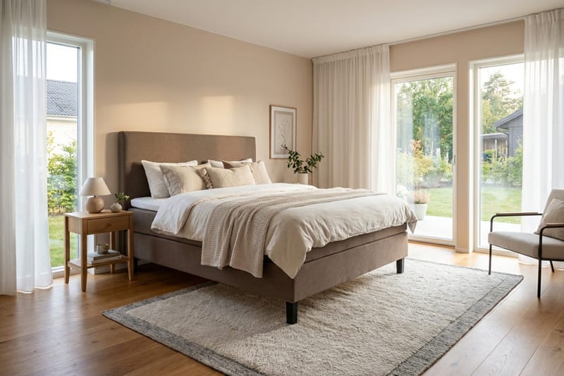 Dream Komplett Sängpaket 150x200 cm Slät - Brun - Möbler - Sovrum - Sängar - Kontinentalsängar
