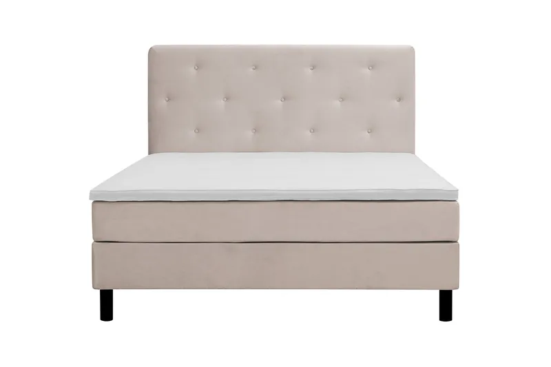 Dream Komplett Sängpaket 160x200 cm Assymetriska knappar - Beige - Möbler - Sovrum - Sängar - Kontinentalsängar