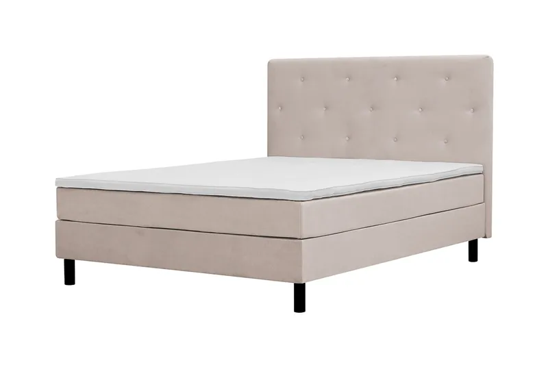 Dream Komplett Sängpaket 160x200 cm Assymetriska knappar - Beige - Möbler - Sovrum - Sängar - Kontinentalsängar