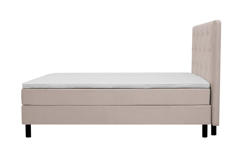 Dream Komplett Sängpaket 160x200 cm Assymetriska knappar - Beige - Möbler - Sovrum - Sängar - Kontinentalsängar