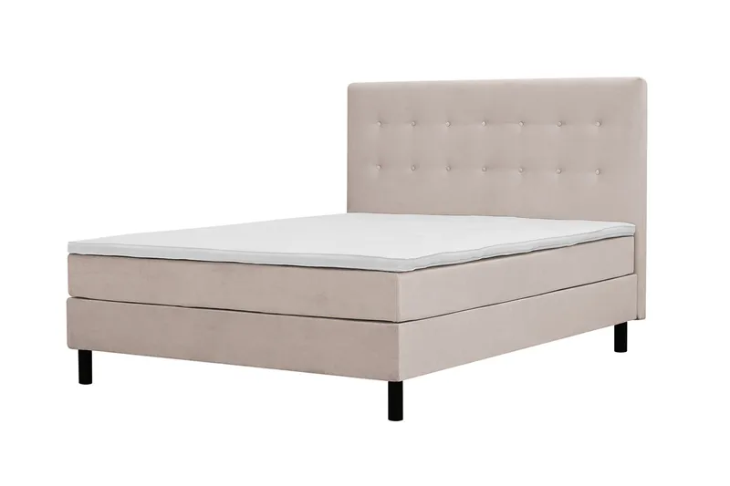 Dream Komplett Sängpaket 160x200 cm Knappar - Beige - Möbler - Sovrum - Sängar - Kontinentalsängar