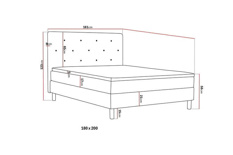 Dream Komplett Sängpaket 180 cm - Svart - Möbler - Sovrum - Sängar - Kontinentalsängar