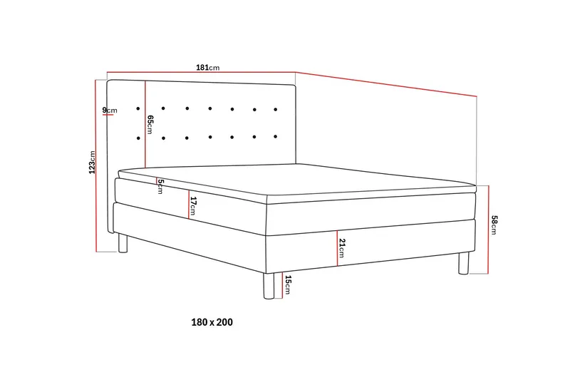 Dream Komplett Sängpaket 180x200 - Mörkgrå - Möbler - Sovrum - Sängar - Kontinentalsängar