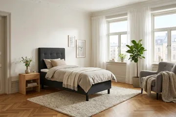 Dream Komplett Sängpaket 90x200 cm Knappar - Svart - Möbler - Sovrum - Sängar - Komplett Sängpaket