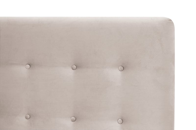 Dream Komplett Sängpaket med Knappad Sänggavel och Bäddmadrass – Kontinentalsäng 140x200 cm i Tyg med Fasthetsgrad Medium - Beige - Möbler - Sovrum - Sängar - Kontinentalsängar