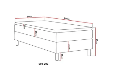 Dream Kontinentalsäng 90x200 cm - Svart - Möbler - Sovrum - Sängar - Komplett Sängpaket