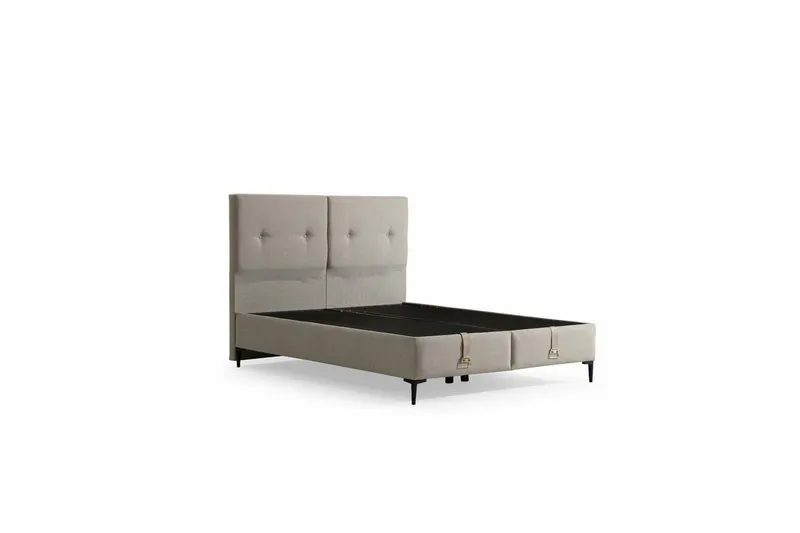 Dubbel Sängram & Sänggavel Badena Beige, 120 x 40 x 200 cm