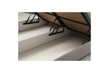 Dubbelmadrass, Bas & Huvudgavel Sonyi Set Ljusgrå - 140 x 114 x 200 cm - Möbler - Sovrum - Sängar - Komplett Sängpaket