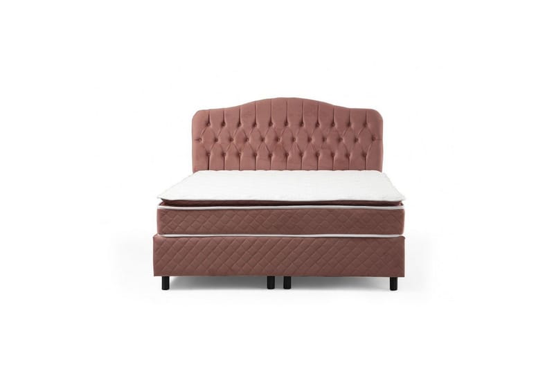 Dubbelmadrass, Bas & Huvudgavel Subato Set Dammig Veyaa - 150 x 125 x 200 cm - Möbler - Sovrum - Sängar - Komplett Sängpaket