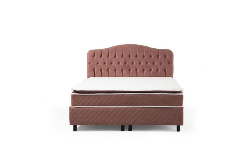 Dubbelmadrass, Bas & Huvudgavel Subato Set Dammig Veyaa - 160 x 125 x 200 cm - Möbler - Sovrum - Sängar - Komplett Sängpaket