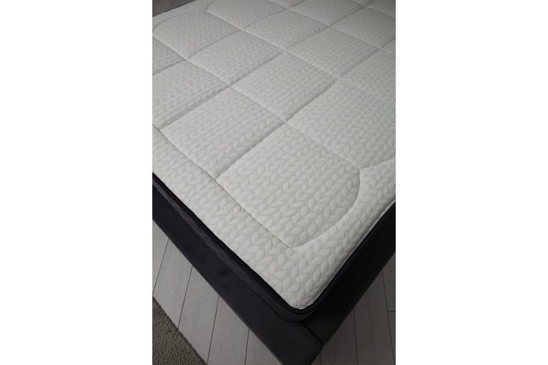 Dubbelmadrass, Bas & Huvudgavel Subra Set (160 x 200 cm) Antracit - Antracit - Möbler - Sovrum - Sängar - Komplett Sängpaket
