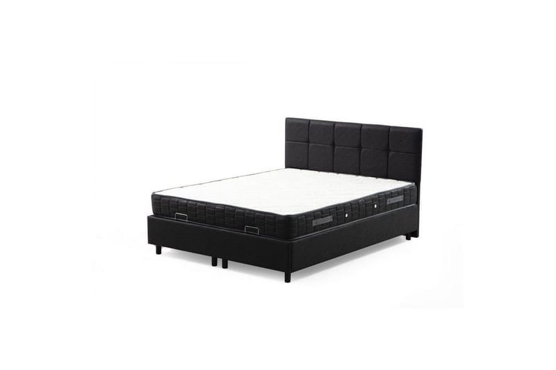 Dubbelmadrass, Bas & Huvudgavel Sudalmuni set antracit, 140 x 114 x 200 cm