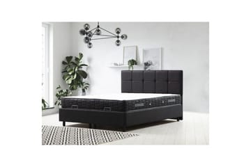 Dubbelmadrass, Bas & Huvudgavel Sudalmuni set antracit - 160 x 114 x 200 cm - Möbler - Sovrum - Sängar - Komplett Sängpaket