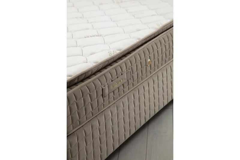 Dubbelmadrass, Bas & Huvudgavel Sudamal Set Brun - 140 x 114 x 200 cm - Möbler - Sovrum - Sängar - Komplett Sängpaket