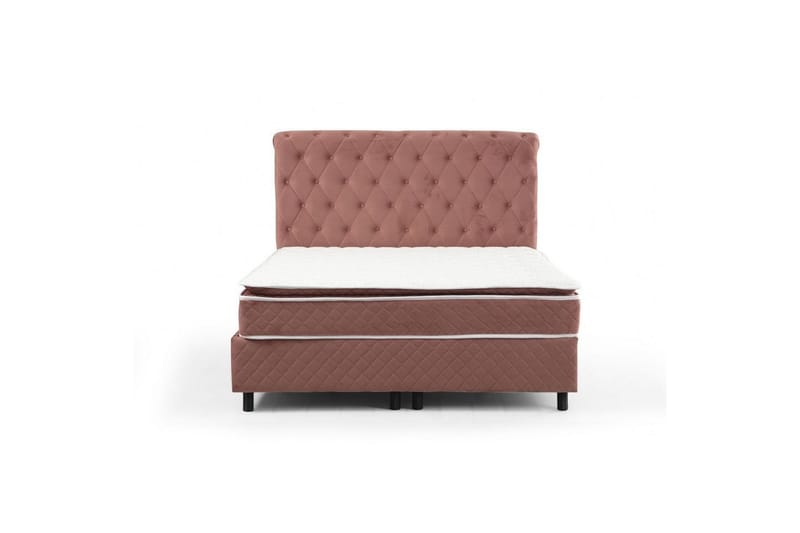 Dubbelmadrass, Bas & Huvudgavel Sudamoon Set Dammig Veya - 140 x 35 x 208 cm - Möbler - Sovrum - Sängar - Komplett Sängpaket